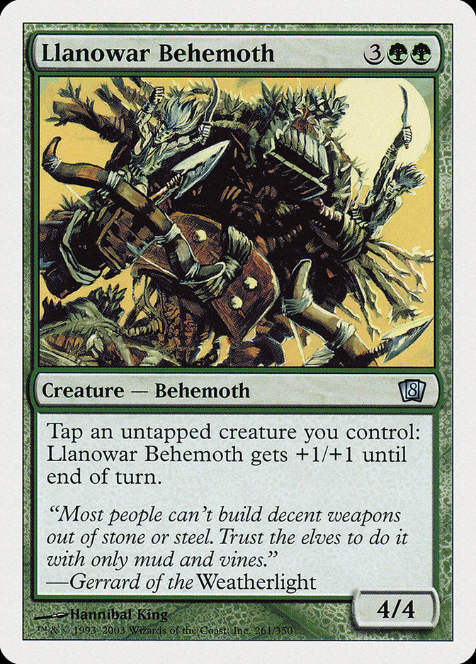 Llanowar Behemoth (8th Edition) [Oversize Cards] | I Want That Stuff Brandon