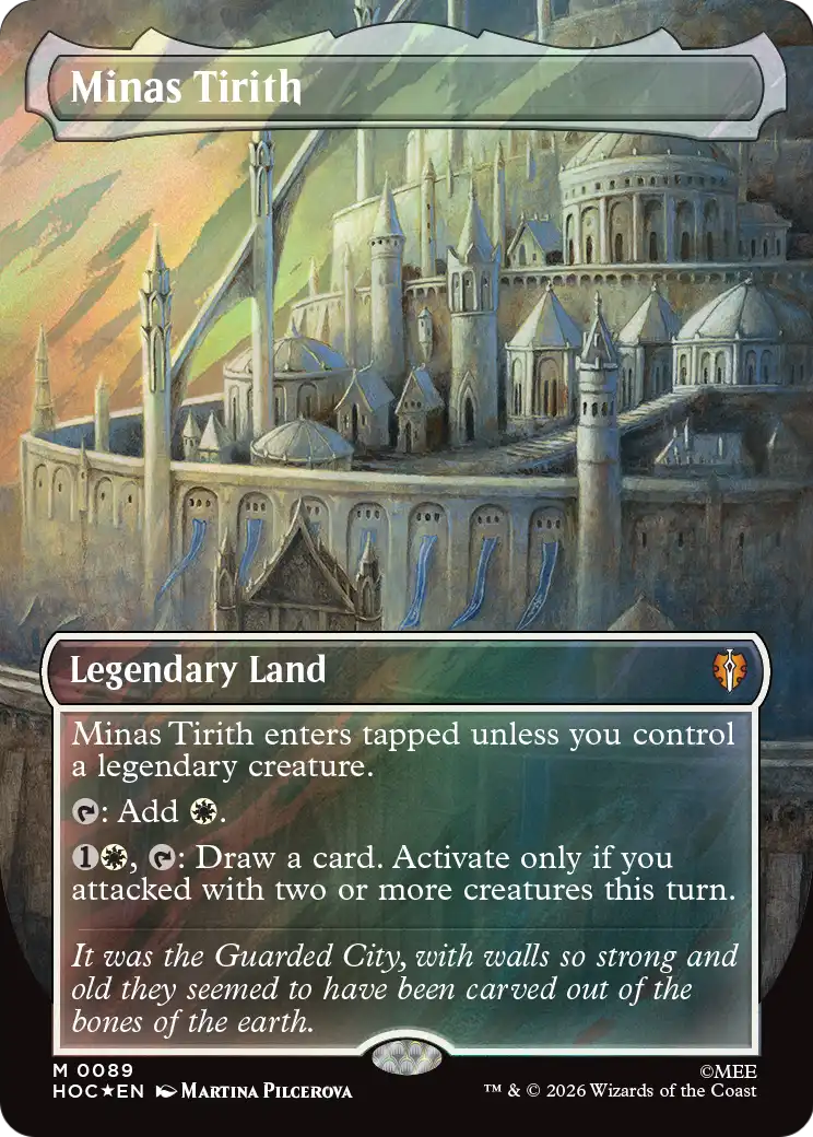 Minas Tirith (Borderless) (Surge Foil) [The Hobbit: Eternal-Legal] | I Want That Stuff Brandon
