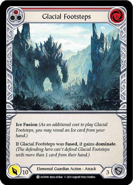 Glacial Footsteps (Red) [OLD008] (Tales of Aria Oldhim Blitz Deck)  1st Edition Normal | I Want That Stuff Brandon