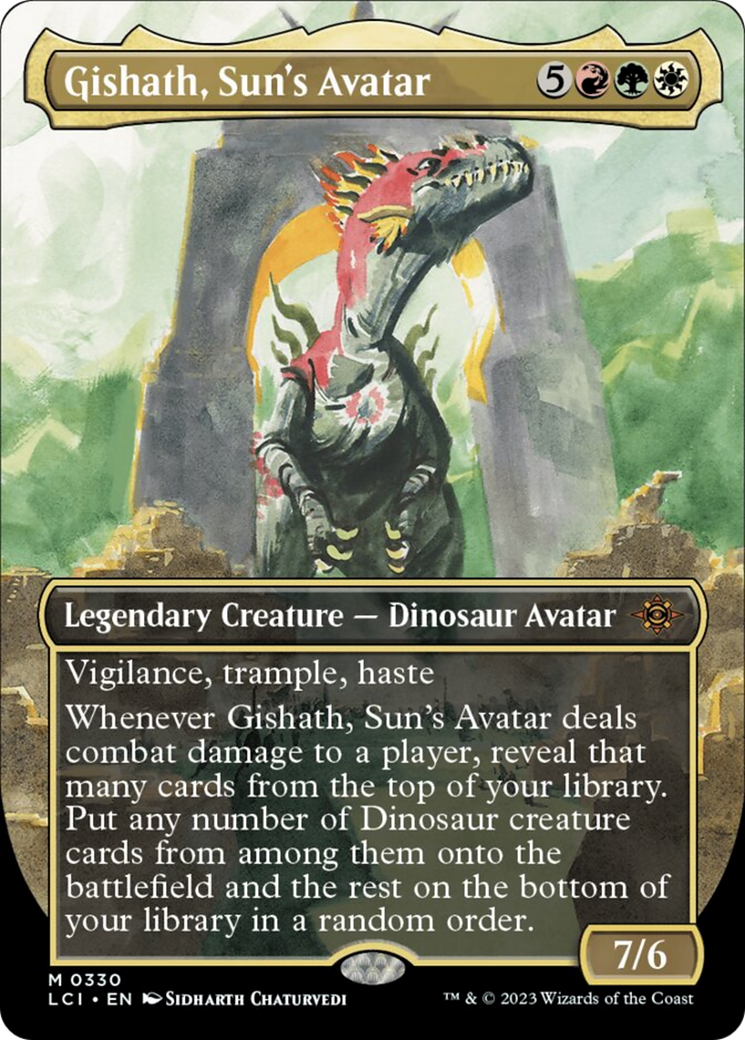 Gishath, Sun's Avatar (Borderless) [The Lost Caverns of Ixalan] | I Want That Stuff Brandon