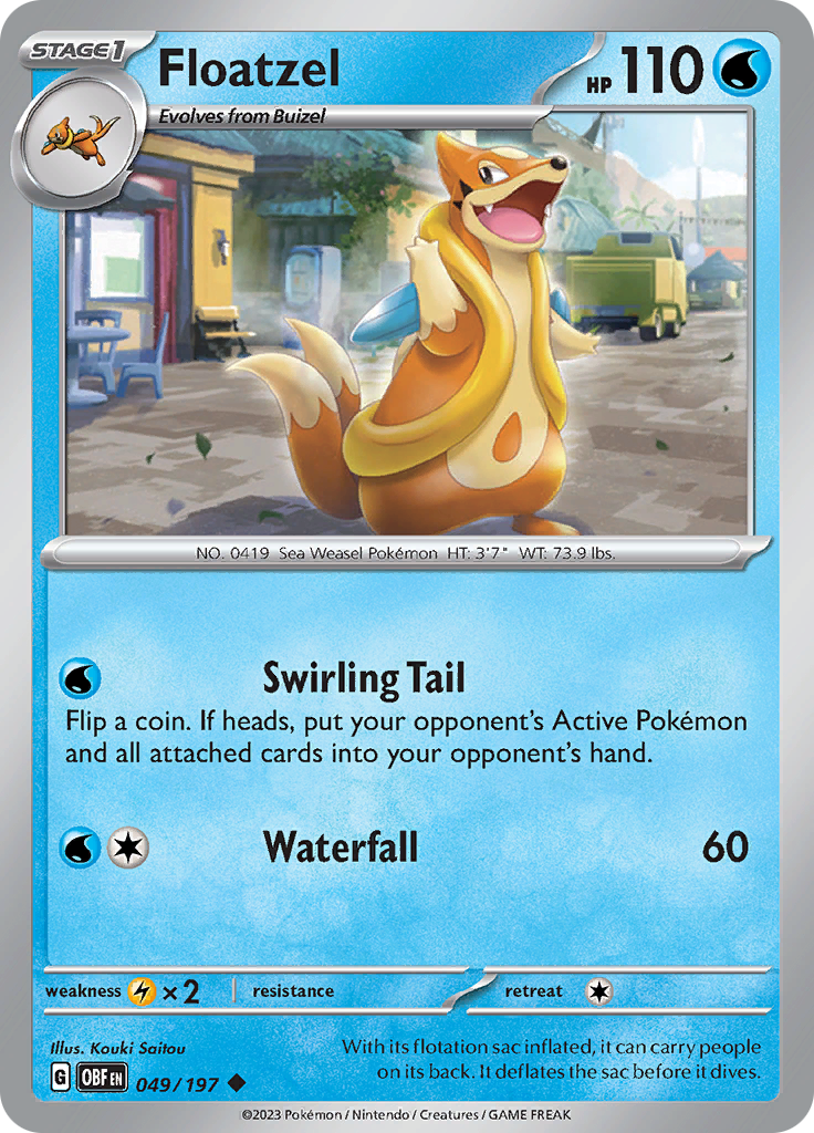 Floatzel (049/197) [Scarlet & Violet: Obsidian Flames] | I Want That Stuff Brandon