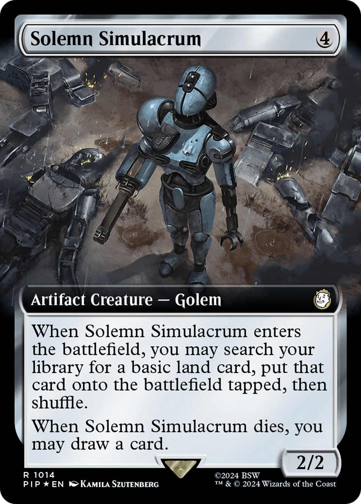 Solemn Simulacrum (Extended Art) (Surge Foil) [Fallout] | I Want That Stuff Brandon