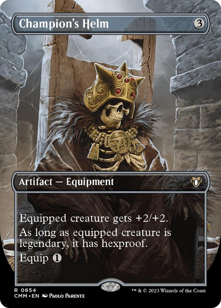 Champion's Helm (Borderless Alternate Art) [Commander Masters] | I Want That Stuff Brandon