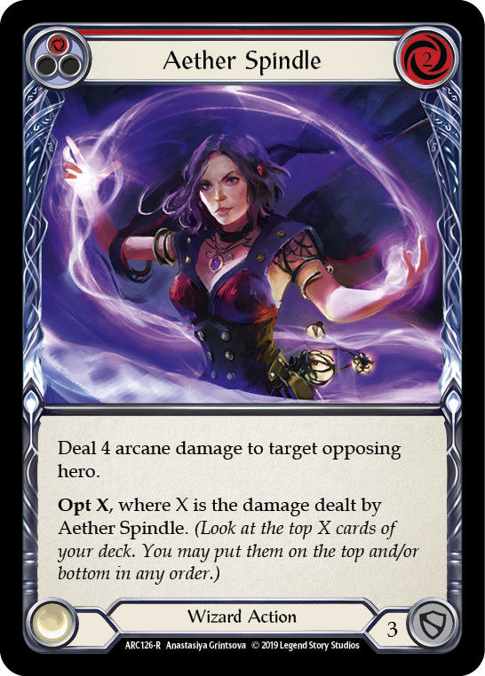 Aether Spindle (Red) [ARC126-R] (Arcane Rising)  1st Edition Normal | I Want That Stuff Brandon