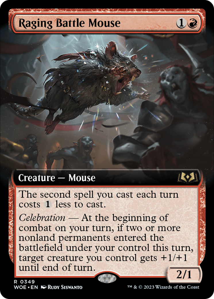 Raging Battle Mouse (Extended Art) [Wilds of Eldraine] | I Want That Stuff Brandon