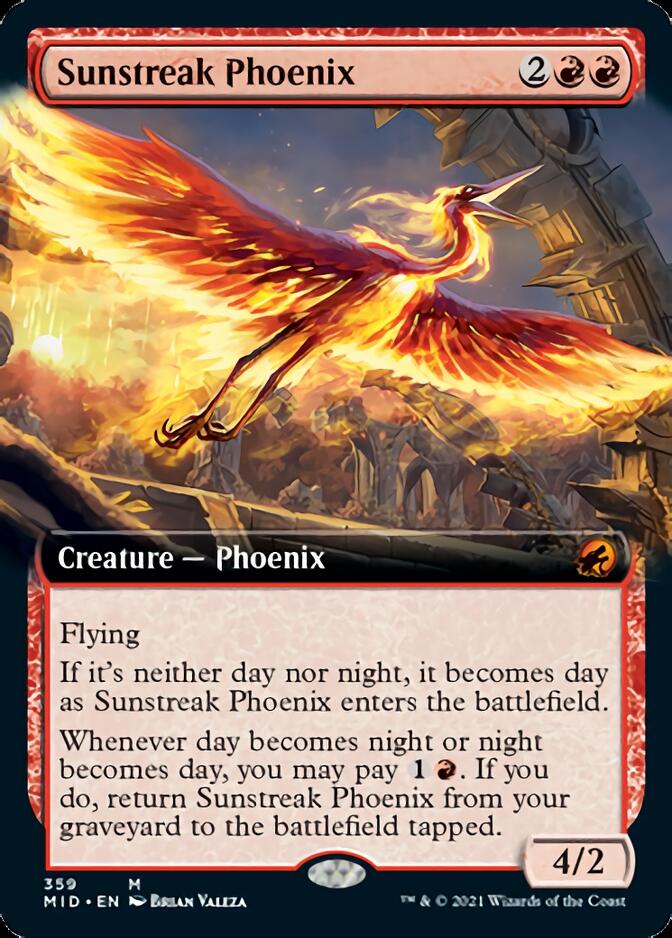 Sunstreak Phoenix (Extended Art) [Innistrad: Midnight Hunt] | I Want That Stuff Brandon