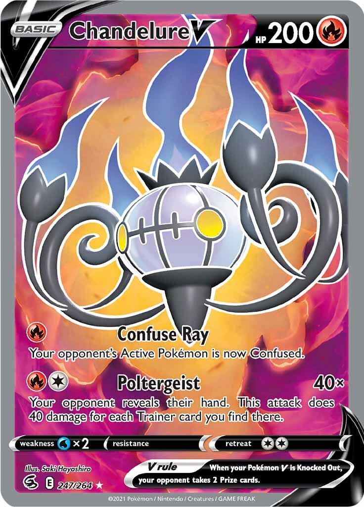 Chandelure V (247/264) [Sword & Shield: Fusion Strike] | I Want That Stuff Brandon