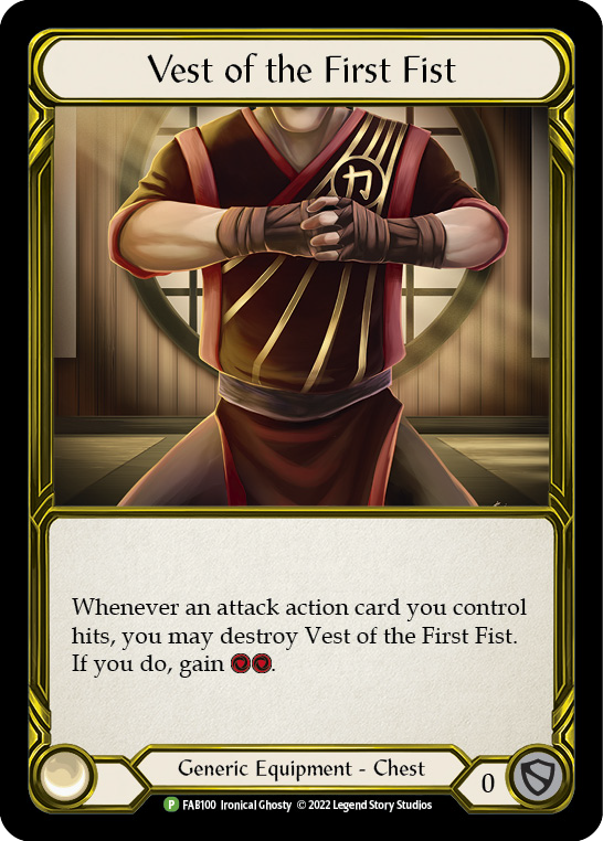 Vest of the First Fist (Golden) [FAB100] (Promo)  Cold Foil | I Want That Stuff Brandon