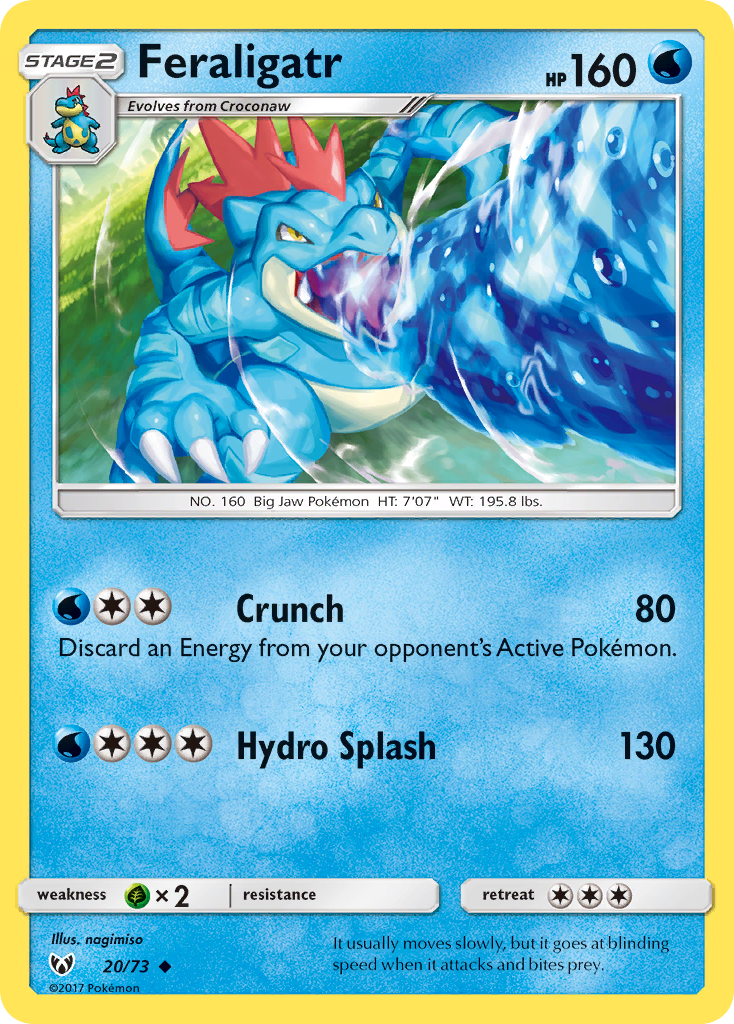 Feraligatr (20/73) [Sun & Moon: Shining Legends] | I Want That Stuff Brandon