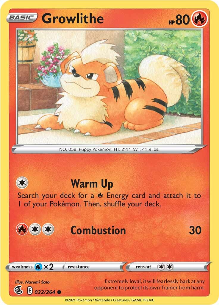 Growlithe (032/264) [Sword & Shield: Fusion Strike] | I Want That Stuff Brandon