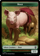 Boar (Ripple Foil) // Forest Dryad Double-Sided Token [Modern Horizons 3 Commander Tokens] | I Want That Stuff Brandon