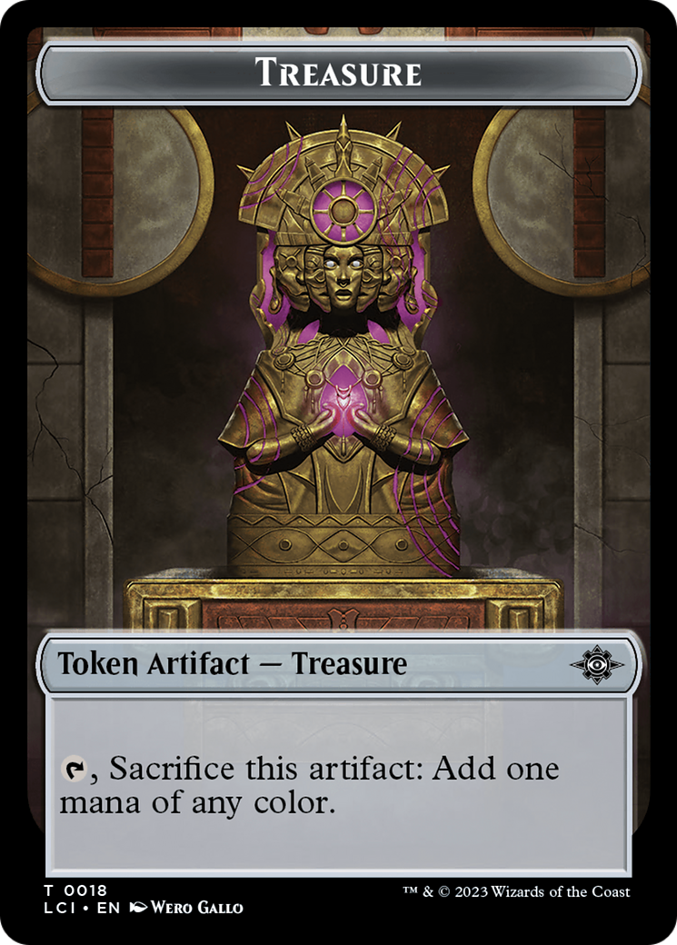 Treasure (0018) // Golem Double-Sided Token [The Lost Caverns of Ixalan Tokens] | I Want That Stuff Brandon