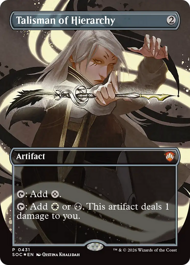 Talisman of Hierarchy (Borderless) [Secrets of Strixhaven Commander] | I Want That Stuff Brandon