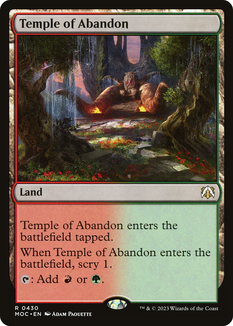 Temple of Abandon [March of the Machine Commander] | I Want That Stuff Brandon