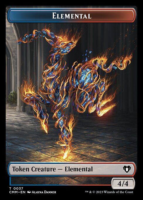 Soldier // Elemental (0037) Double-Sided Token [Commander Masters Tokens] | I Want That Stuff Brandon