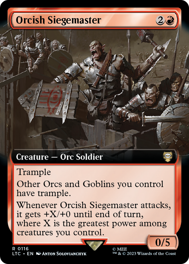 Orcish Siegemaster (Extended Art) [The Lord of the Rings: Tales of Middle-Earth Commander] | I Want That Stuff Brandon