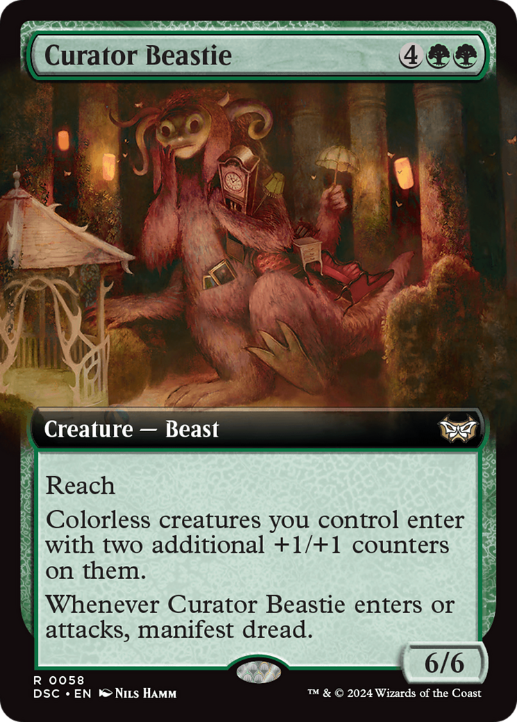 Curator Beastie (Extended Art) [Duskmourn: House of Horror Commander] | I Want That Stuff Brandon