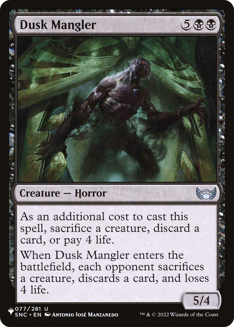 Dusk Mangler [The List] | I Want That Stuff Brandon