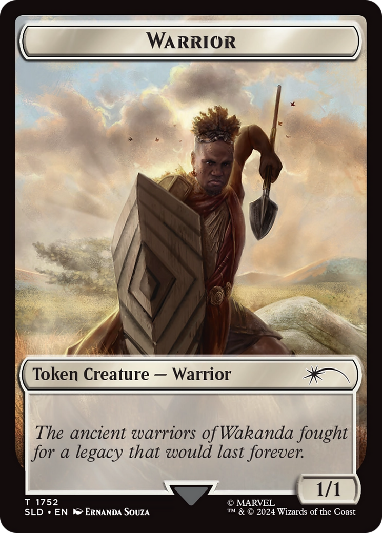 Warrior Token (Rainbow Foil) [Secret Lair Drop Series] | I Want That Stuff Brandon