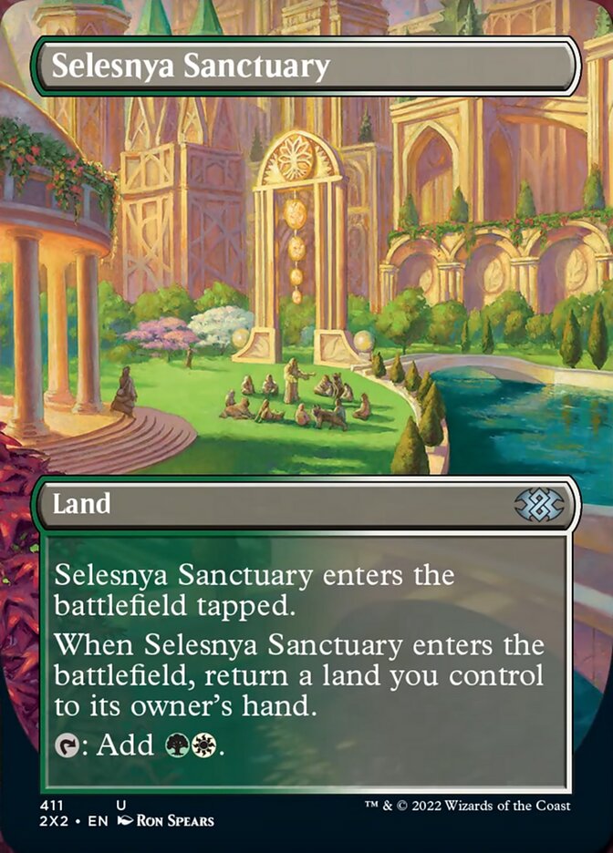 Selesnya Sanctuary (Borderless Alternate Art) [Double Masters 2022] | I Want That Stuff Brandon