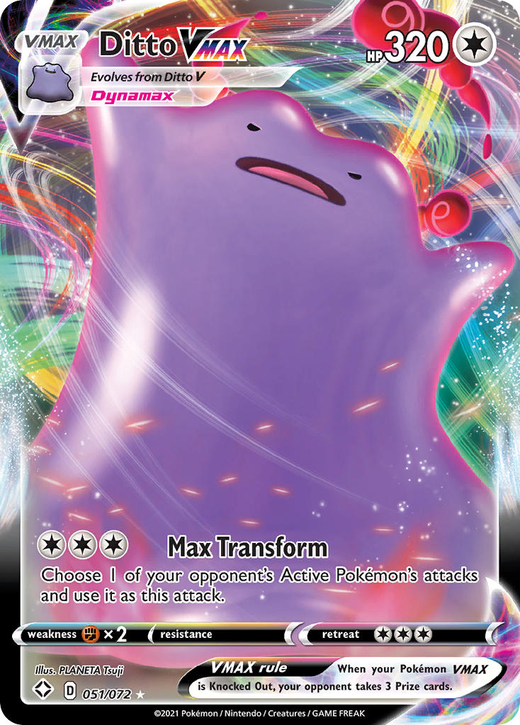 Ditto VMAX (051/072) [Sword & Shield: Shining Fates] | I Want That Stuff Brandon