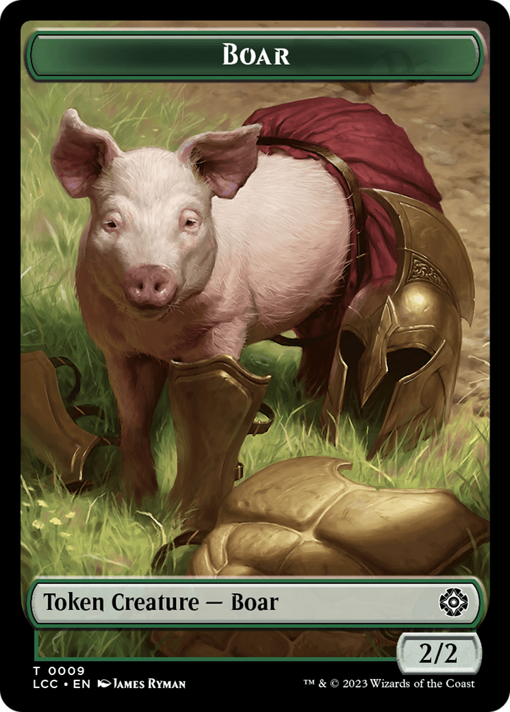 Boar // Merfolk (0003) Double-Sided Token [The Lost Caverns of Ixalan Commander Tokens] | I Want That Stuff Brandon