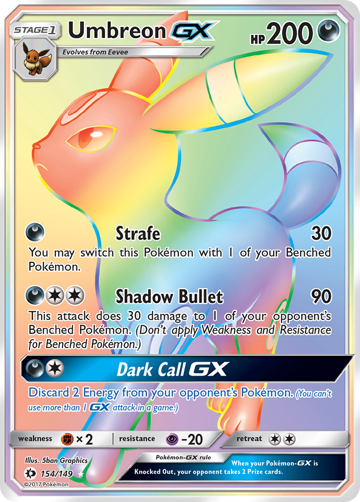 Umbreon GX (154/149) [Sun & Moon: Base Set] | I Want That Stuff Brandon