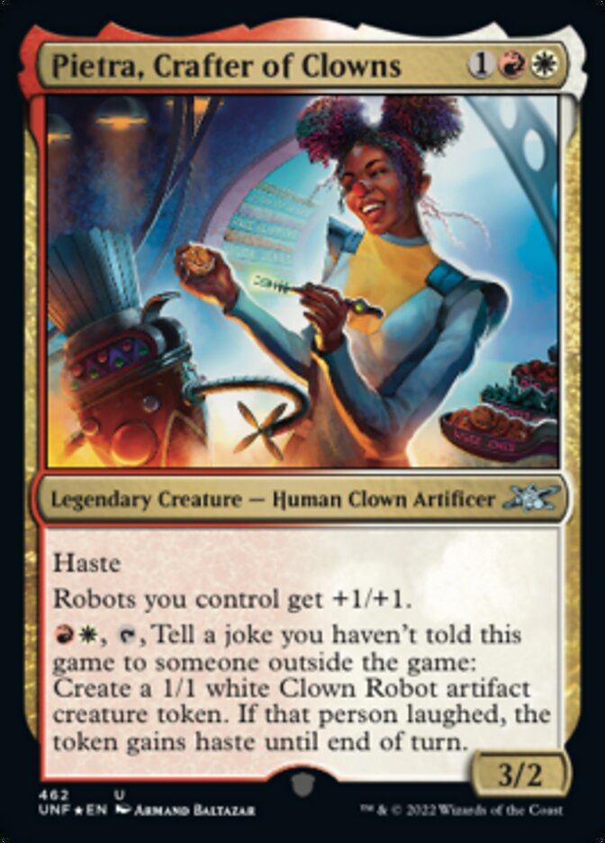 Pietra, Crafter of Clowns (Galaxy Foil) [Unfinity] | I Want That Stuff Brandon