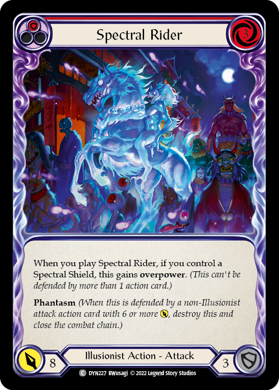 Spectral Rider (Red) [DYN227] (Dynasty)  Rainbow Foil | I Want That Stuff Brandon