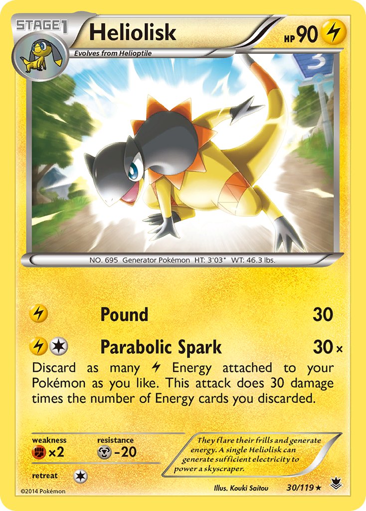Heliolisk (30/119) (Theme Deck Exclusive) [XY: Phantom Forces] | I Want That Stuff Brandon