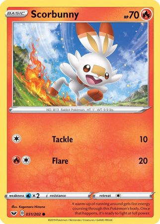 Scorbunny (031/202) (Premium Collection) [Sword & Shield: Base Set] | I Want That Stuff Brandon