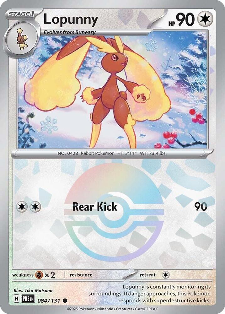 Lopunny (084/131) (Poke Ball Pattern) [Scarlet & Violet: Prismatic Evolutions] | I Want That Stuff Brandon