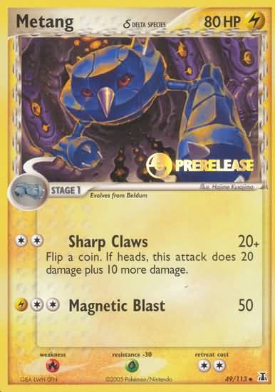 Metang (49/113) (Delta Species) (Prerelease Promo) [EX: Delta Species] | I Want That Stuff Brandon