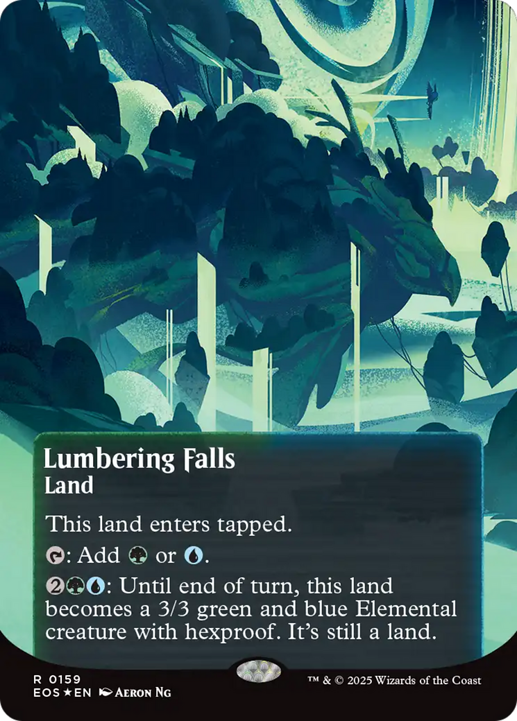 Lumbering Falls (0159) (Borderless) (Galaxy Foil) [Edge of Eternities: Stellar Sights] | I Want That Stuff Brandon