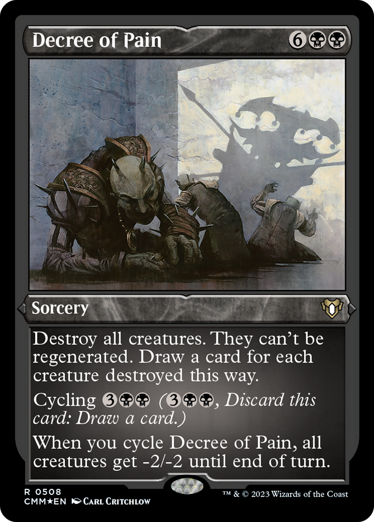 Decree of Pain (Foil Etched) [Commander Masters] | I Want That Stuff Brandon