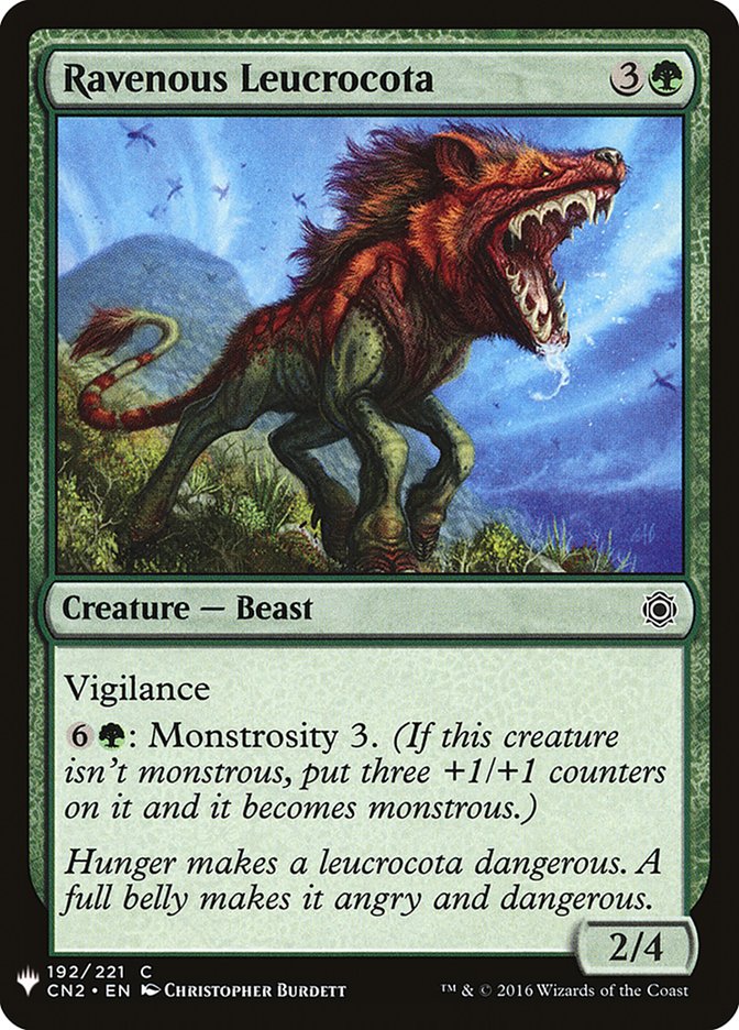 Ravenous Leucrocota [Mystery Booster] | I Want That Stuff Brandon