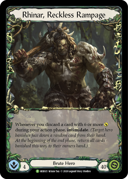 Rhinar, Reckless Rampage [HER021] (Promo)  1st Edition Rainbow Foil | I Want That Stuff Brandon