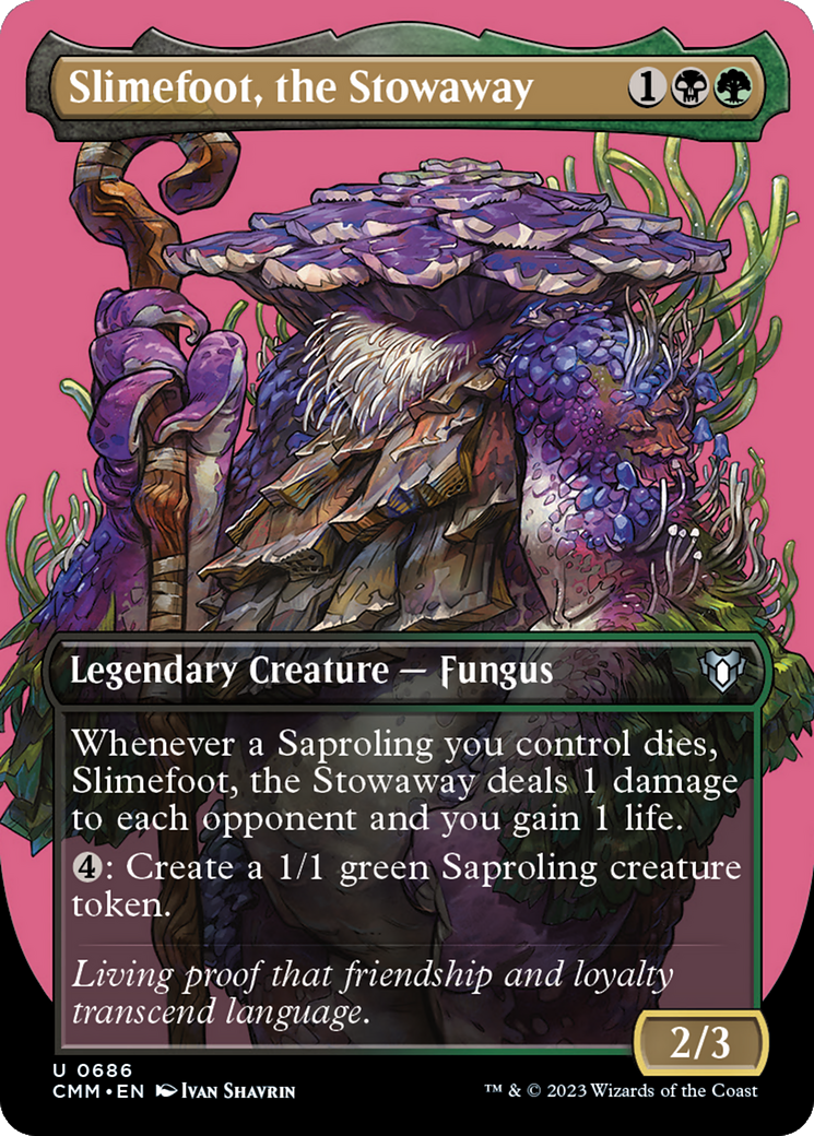 Slimefoot, the Stowaway (Borderless Profile) [Commander Masters] | I Want That Stuff Brandon