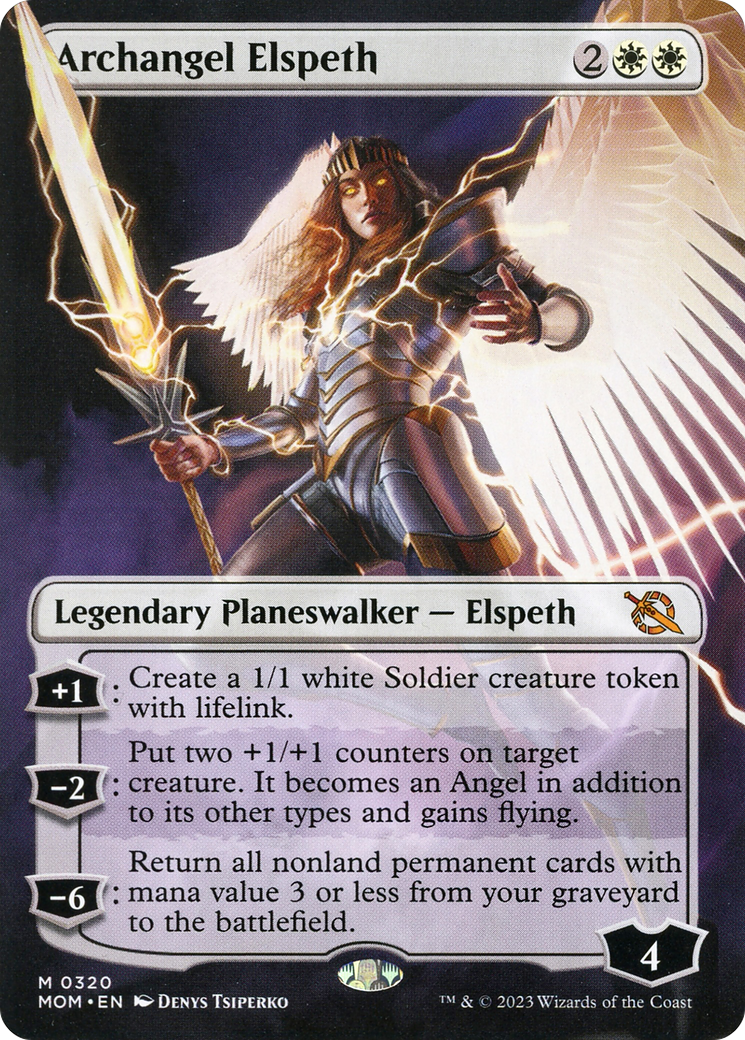 Archangel Elspeth (Borderless Alternate Art) [March of the Machine] | I Want That Stuff Brandon