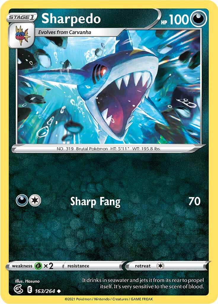 Sharpedo (163/264) [Sword & Shield: Fusion Strike] | I Want That Stuff Brandon