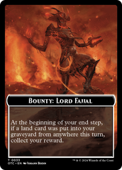 Bounty: Lord Fajjal // Bounty Rules Double-Sided Token [Outlaws of Thunder Junction Commander Tokens] | I Want That Stuff Brandon