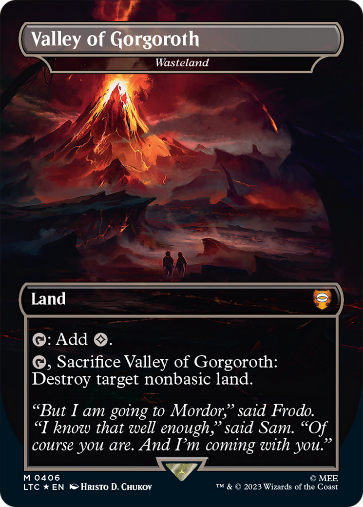 Valley of Gorgoroth - Wasteland (Surge Foil Realms and Relics) [The Lord of the Rings: Tales of Middle-Earth Commander] | I Want That Stuff Brandon