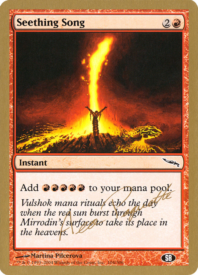 Seething Song (Aeo Paquette) (SB) [World Championship Decks 2004] | I Want That Stuff Brandon