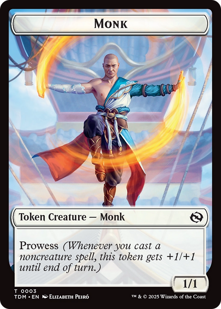 Bird // Monk Double-Sided Token [Tarkir: Dragonstorm Tokens] | I Want That Stuff Brandon