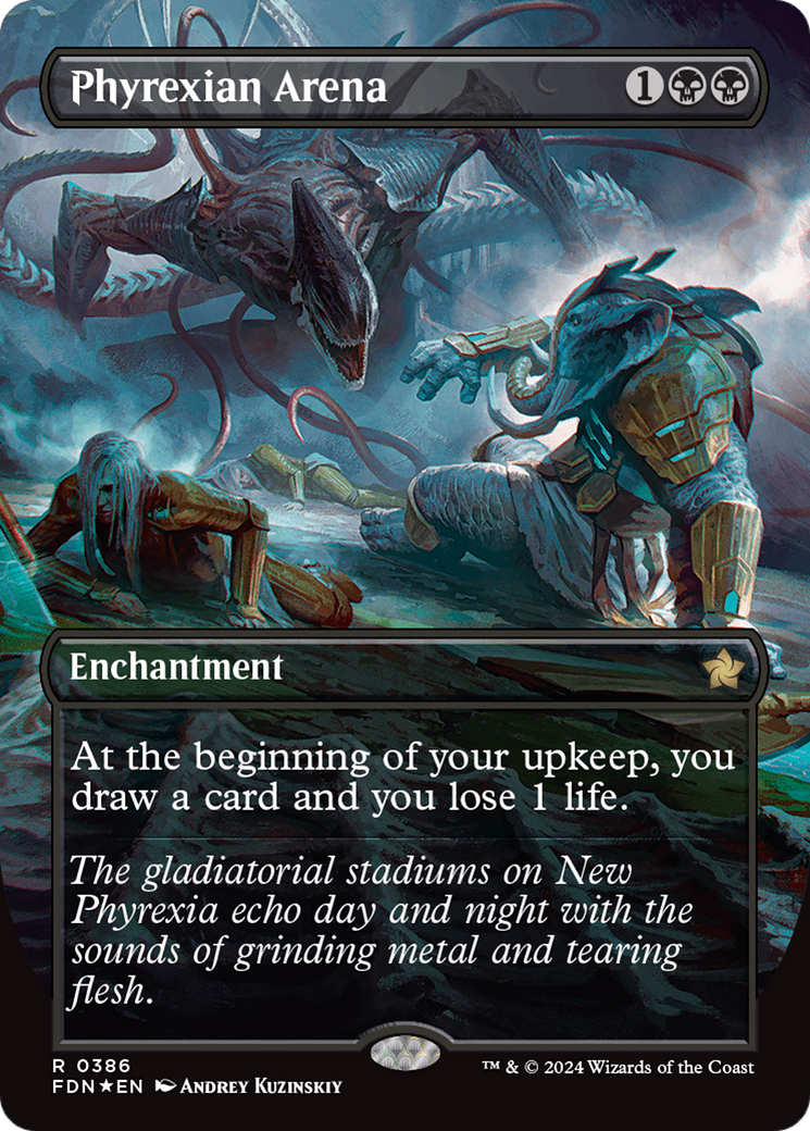 Phyrexian Arena (Borderless) (Mana Foil) [Foundations] | I Want That Stuff Brandon