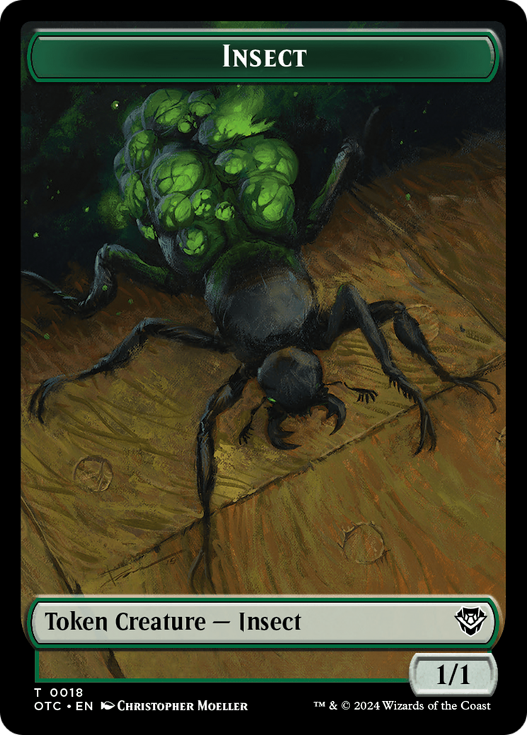 Insect // Elemental (0017) Double-Sided Token [Outlaws of Thunder Junction Commander Tokens] | I Want That Stuff Brandon