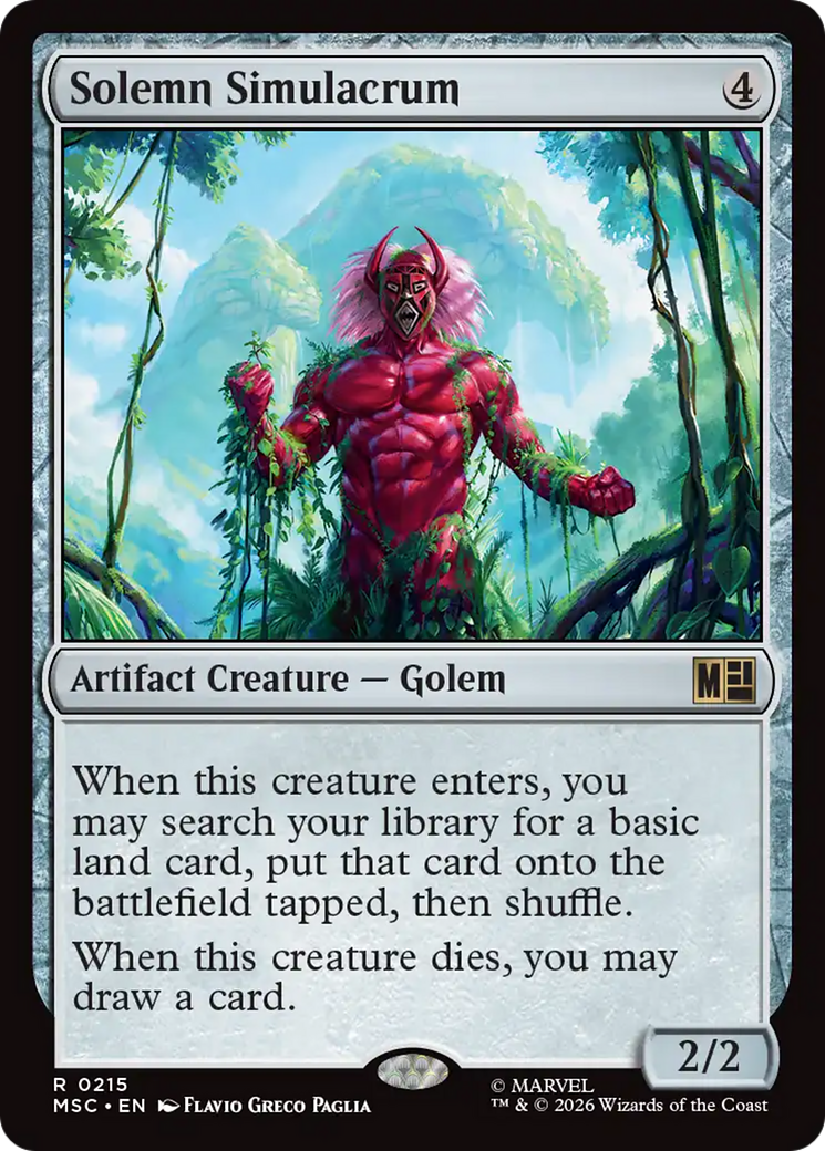 Solemn Simulacrum (Surge Foil) [Marvel Super Heroes Commander] | I Want That Stuff Brandon
