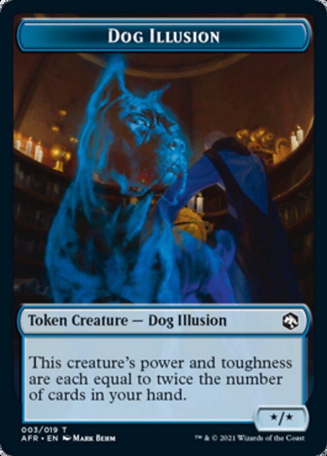 Dog Illusion // Ellywick Tumblestrum Emblem Double-Sided Token [Dungeons & Dragons: Adventures in the Forgotten Realms Tokens] | I Want That Stuff Brandon