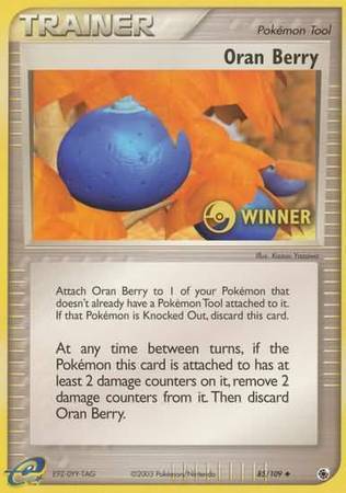 Oran Berry (85/109) (Winner) [EX: Ruby & Sapphire] | I Want That Stuff Brandon
