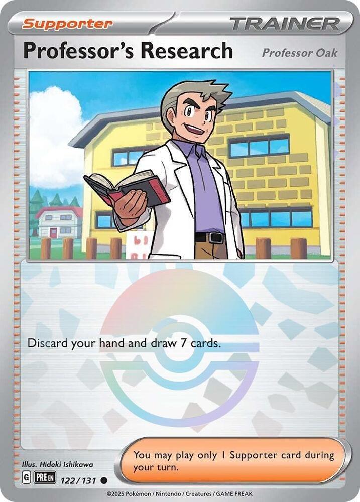 Professor's Research (122/131) [Professor Oak] (Poke Ball Pattern) [Scarlet & Violet: Prismatic Evolutions] | I Want That Stuff Brandon